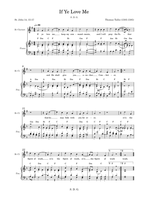 If ye love me (Tallis) - psalm étude