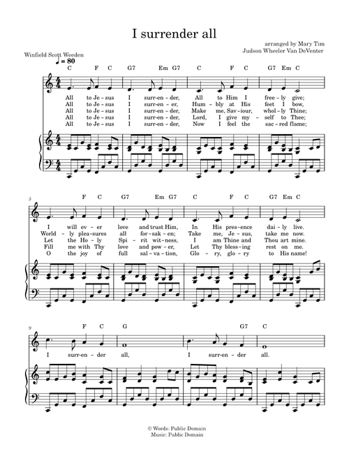 I surrender all – Winfield S. Weeden