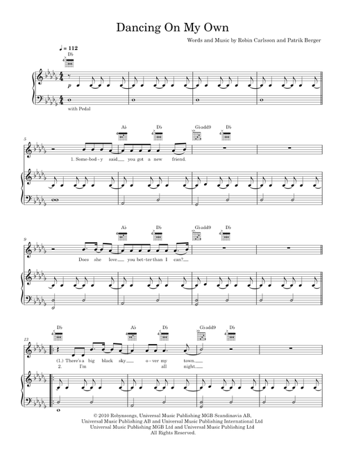 Dancing on my own - Calum Scott (Easy Piano)