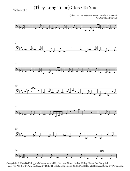 (they Long To Be) Close To You (Arr. Caroline Pearsall) - The Carpenters (Instrumental Duet)
