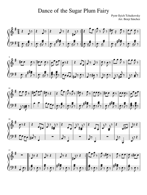 Dance of the Sugar Plum Fairy (easy)