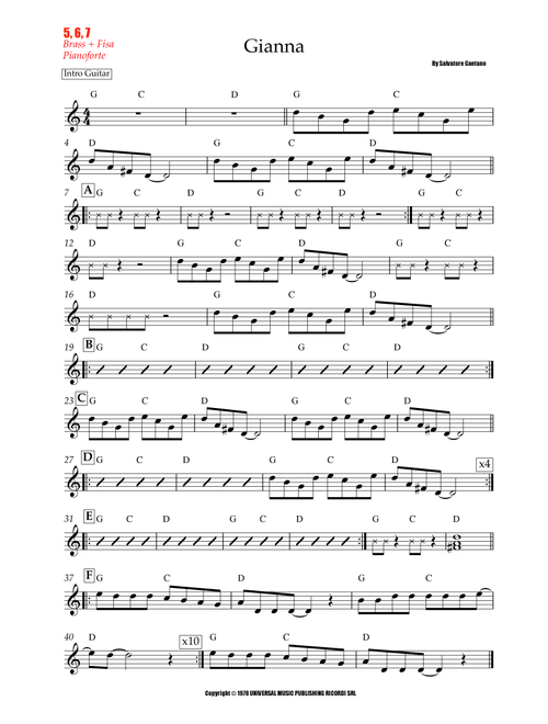 Gianna (Arr. Paolo Catone) - Rino Gaetano (Piano Solo)
