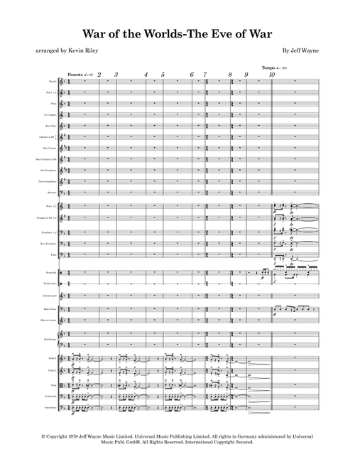 The Eve Of The War (Arr. Kevin Riley) - Jeff Wayne (Full Orchestra)