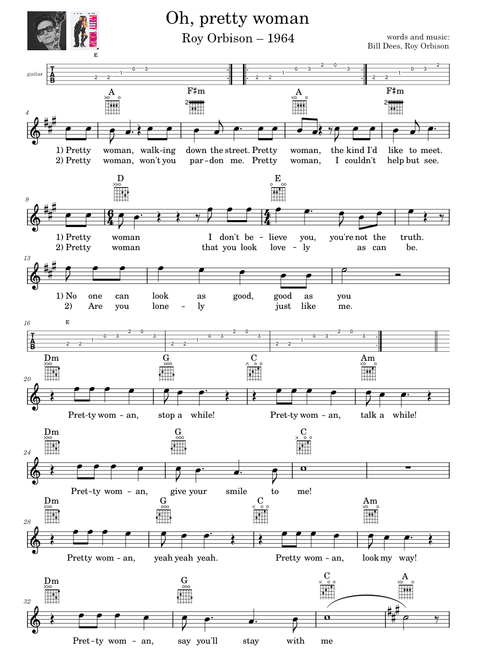Oh pretty woman – Roy Orbison
