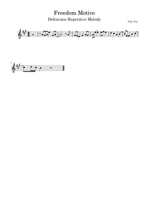 Freedom Motif – Toby Fox Sheet Music for Trombone (Solo) | MuseScore.com
