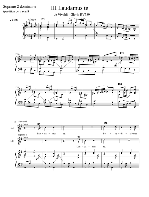 III Laudamus te - Vivaldi Gloria - Soprano 2