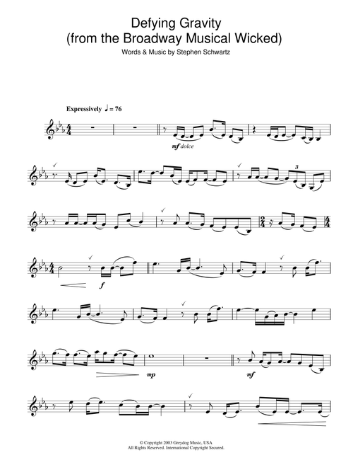 Defying Gravity (from Wicked) - Stephen Schwartz (Trumpet Solo)