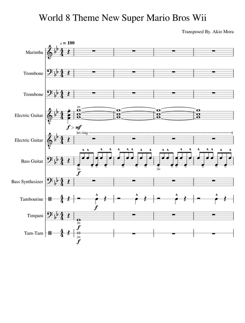 World 8 Theme New Super Mario Bros Wii