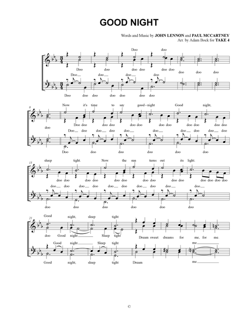 Good Night (Arr. Adam Bock) - The Beatles (Choral, SSAA)