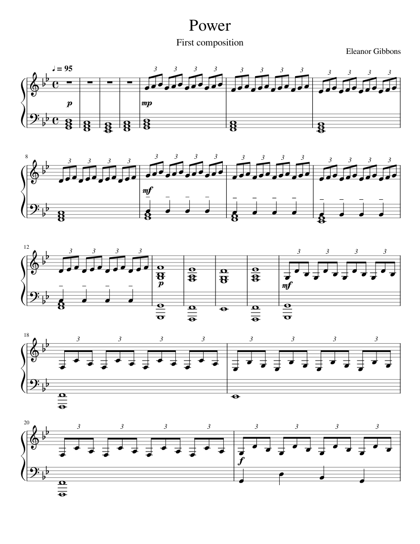 Power Sheet music for Piano (Solo) | Musescore.com