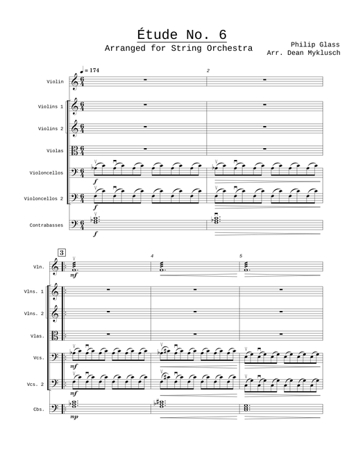 Etude No. 6 – Philip Glass