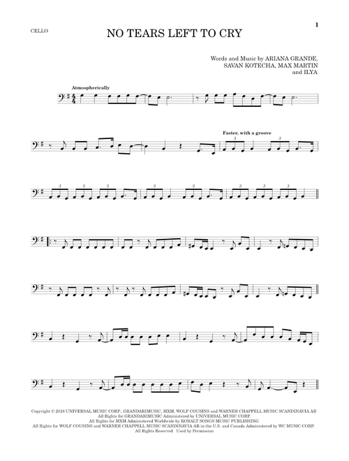 No Tears Left To Cry - Ariana Grande (Cello Solo)