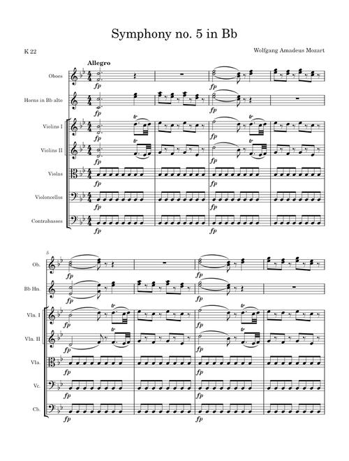 Symphony No. 5 in Bb (Mozart) – Analysis