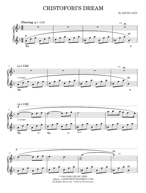 Cristofori's Dream - David Lanz (Piano Solo)