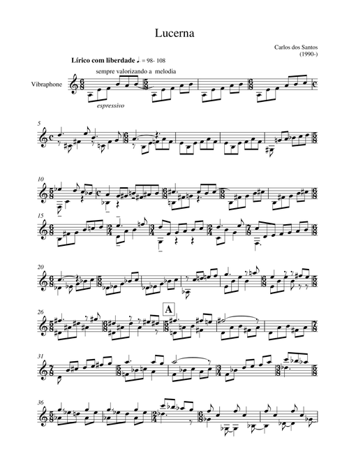 Lucerna for Vibraphone - Carlos dos Santos (Vibraphone Solo)