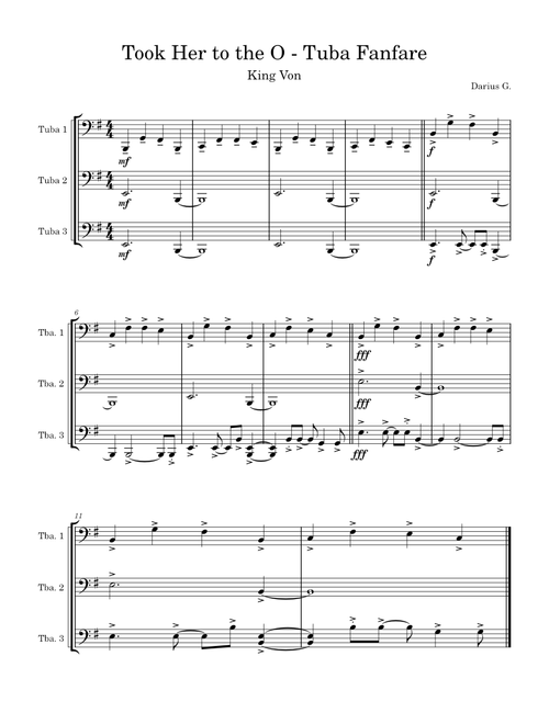 Took Her To The O –Tuba Fanfare