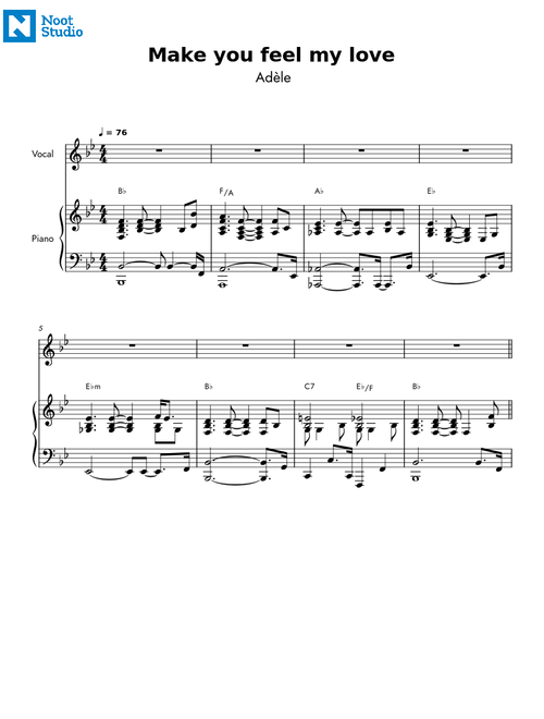 Make you feel my love by Adèle