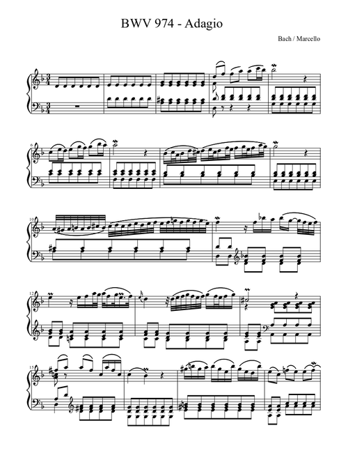 BWV 974 - Adagio 