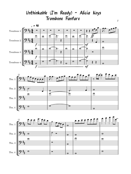 Unthinkable – Alicia Keys Unthinkable_Trombone_Fanfare
