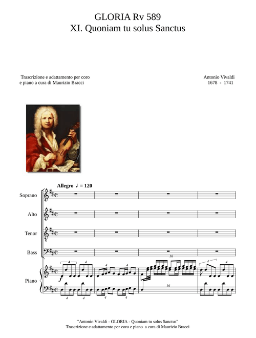 Gloria Rv 589 - A. Vivaldi - 11 Quoniam tu solus Sanctus