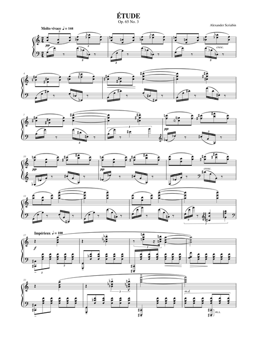 Alexander Scriabin: Étude Op.65 No.3