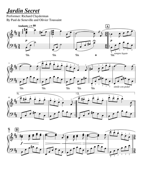 Jardin Secret -Richard Clayderman-