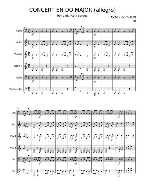 Concerto for 2 Trumpets in C major, RV 537 - Antonio Vivaldi