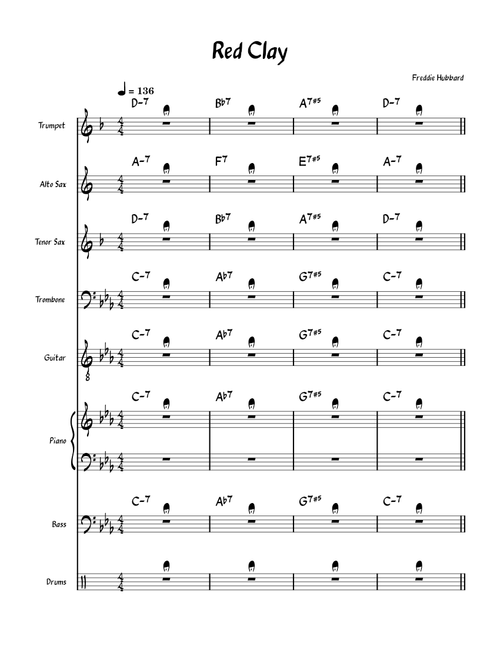 Red Clay - Freddie Hubbard for Jazz Combo