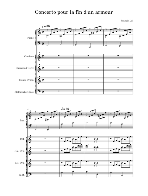 Concerto pour la fin d´un amour – Francis Lai