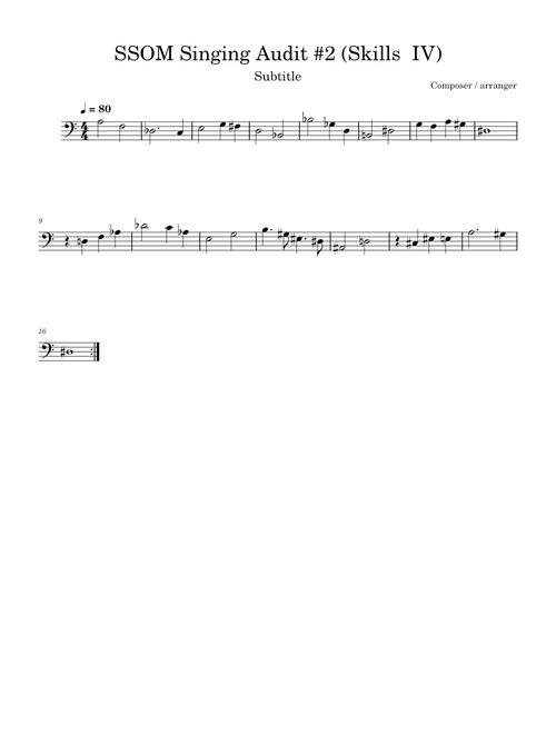 Modus Novus – I don't know SSOM Singing Audit #2 (Skills IV)