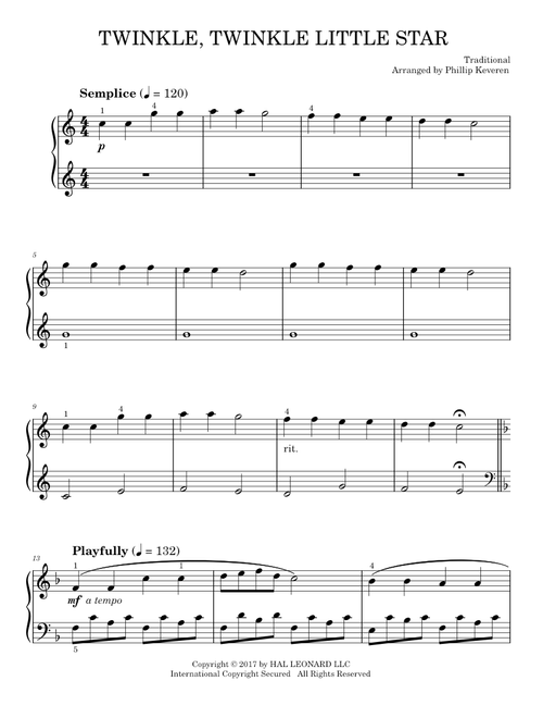 Twinkle, twinkle little star (Easy Piano)