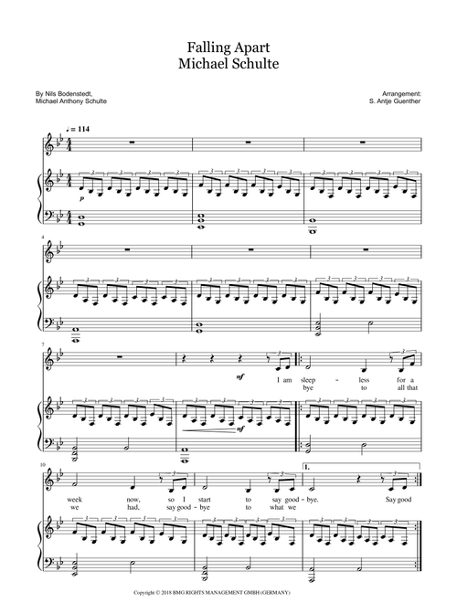 Falling Apart (Arr. Antje Günther) - Hold The Rhythm (Piano Vocal)