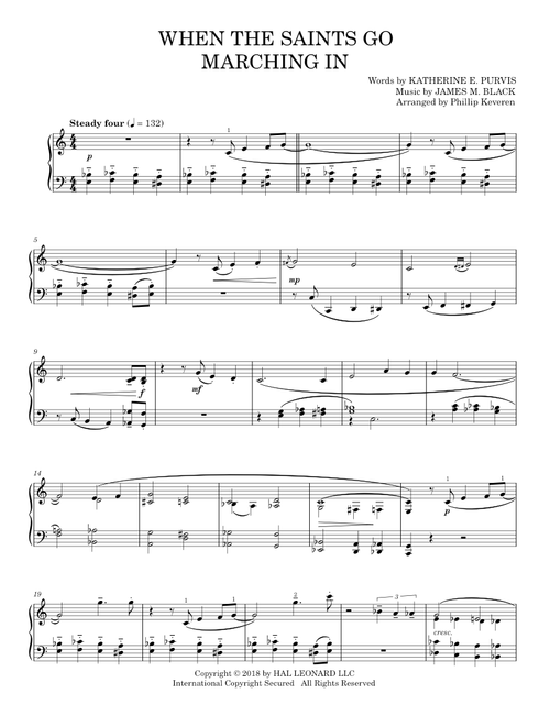 When the Saints Go Marching In - Willard A. Palmer (Piano Solo)