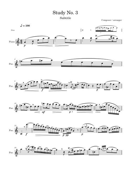 Flute Sonata in C major, BWV 1033 – Johann Sebastian Bach