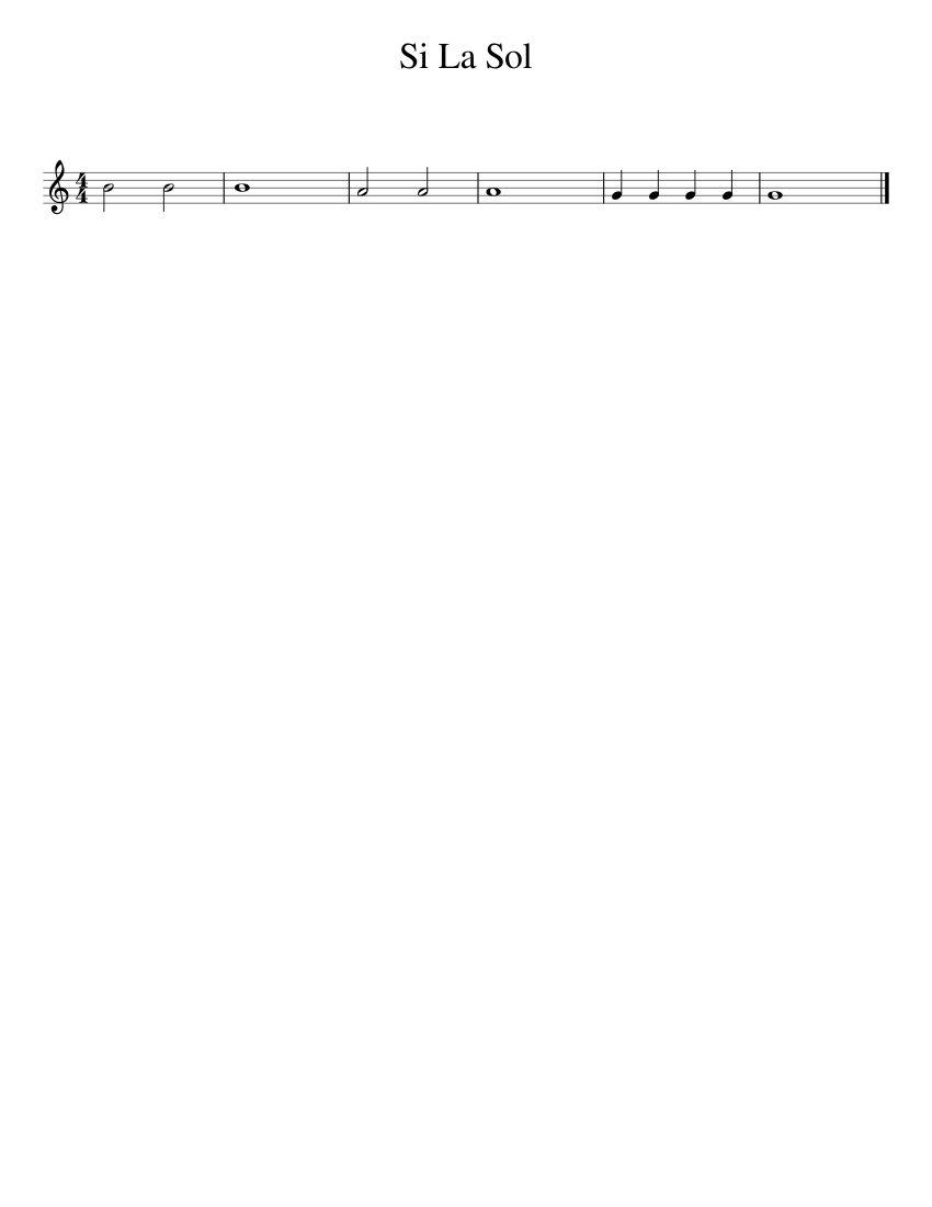 Si La Sol - Original Sheet Music for Piano (Solo) easy | MuseScore.com