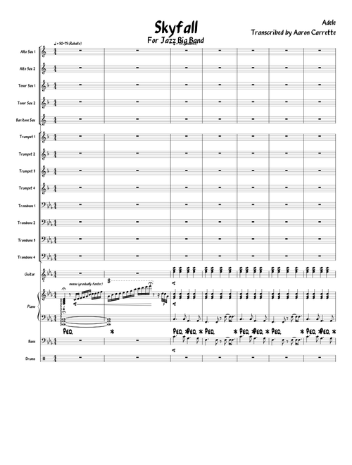 Skyfall for jazz big band
