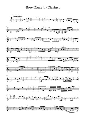 Cyrille Rose - 32 Etudes v2.1 Sheet Music for Clarinet in b-flat