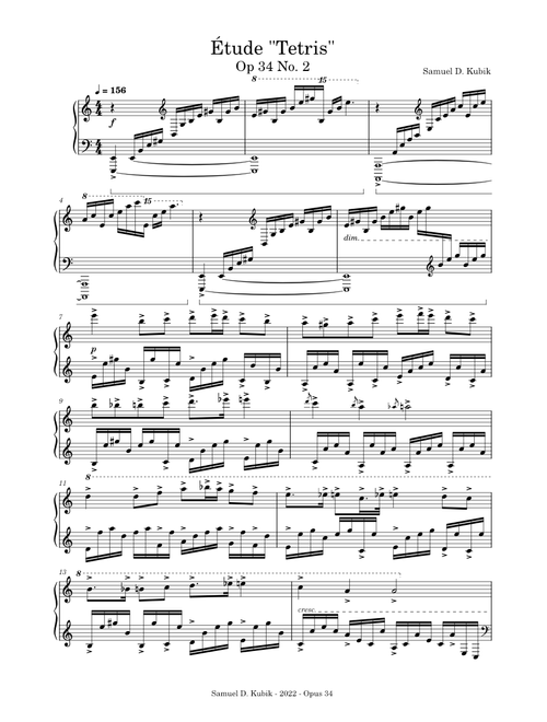 Étude "Tetris" Opus 34 No 2