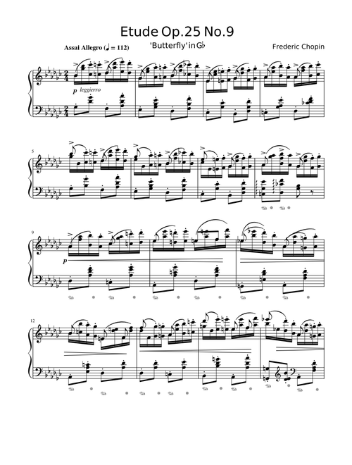 Étude Op.25 No.9 – Frédéric Chopin 'Butterfly'