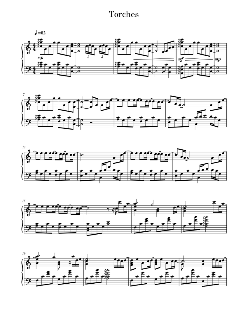 Torches | Aimer - Vinland Saga Ending 1 Piano Version Sheet Music