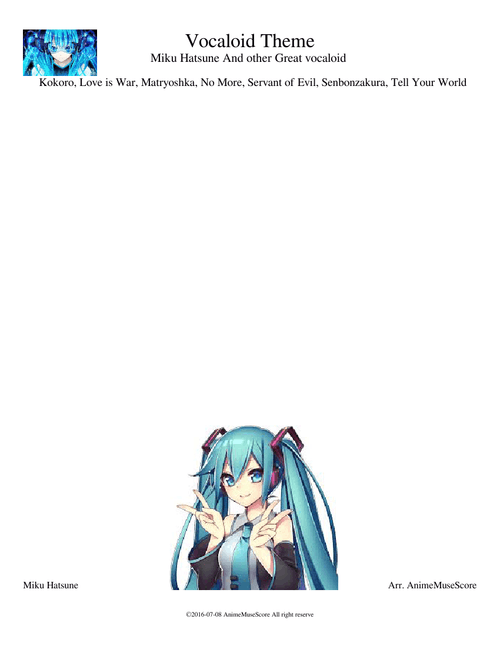 AnimeMuseScore Special Arrangement