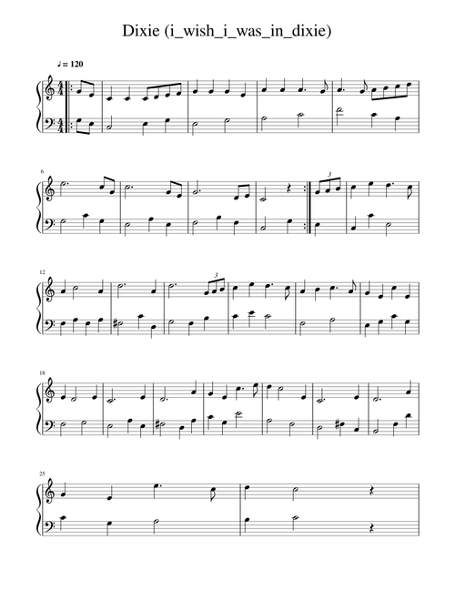 Dixie (I Wish I Was In Dixie) – Daniel Decatur Emmett