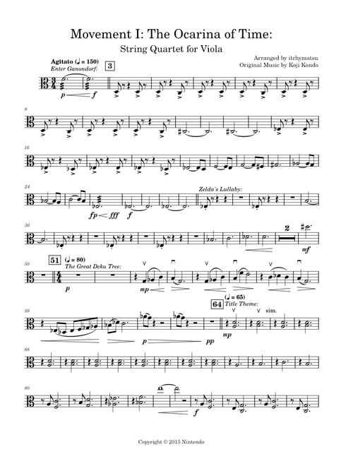 Symphony of the Goddesses – Chad Seiter (Movement I: Ocarina of Time SQ for Viola)