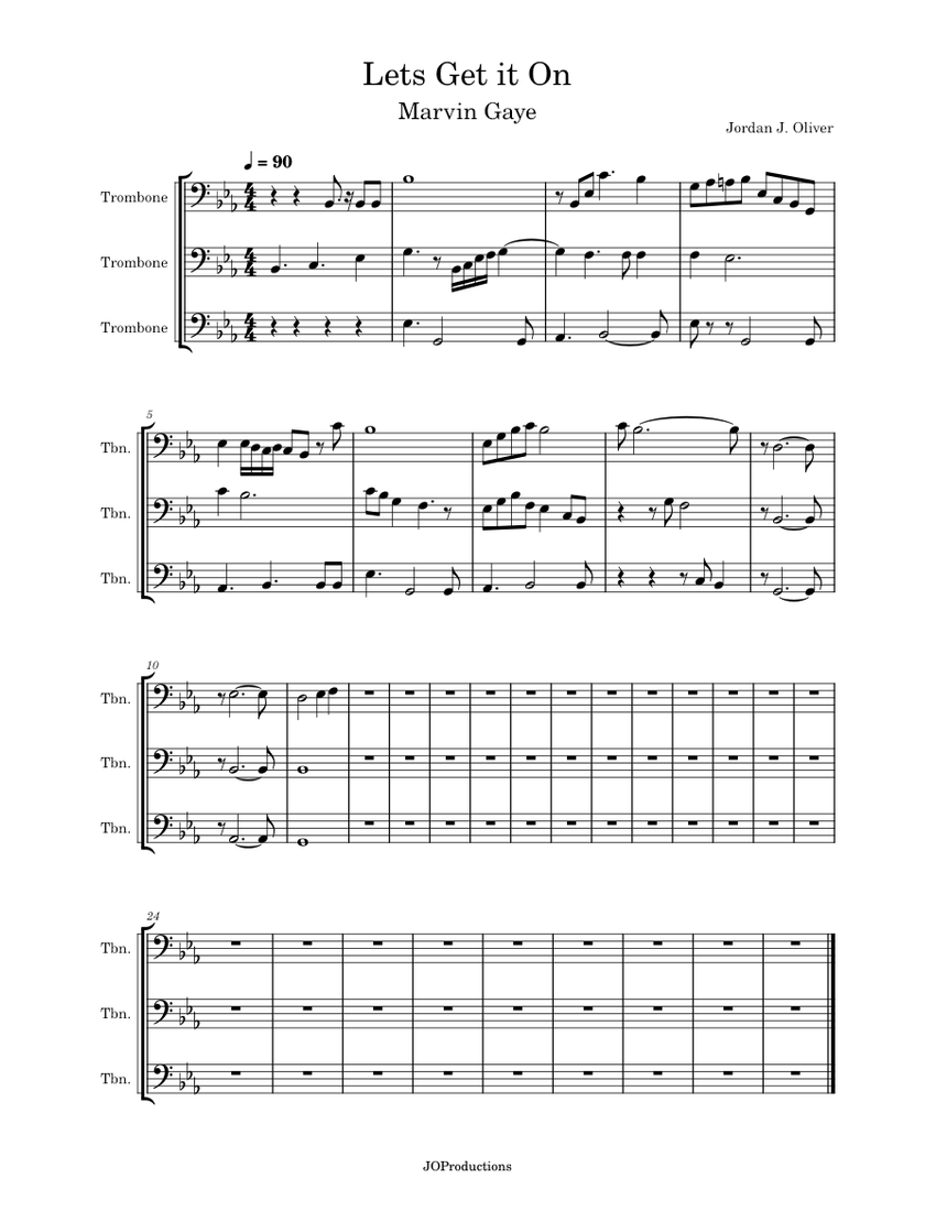 Lets get it on – Marvin Gaye Lets Get it On Sheet Music for Trombone ...