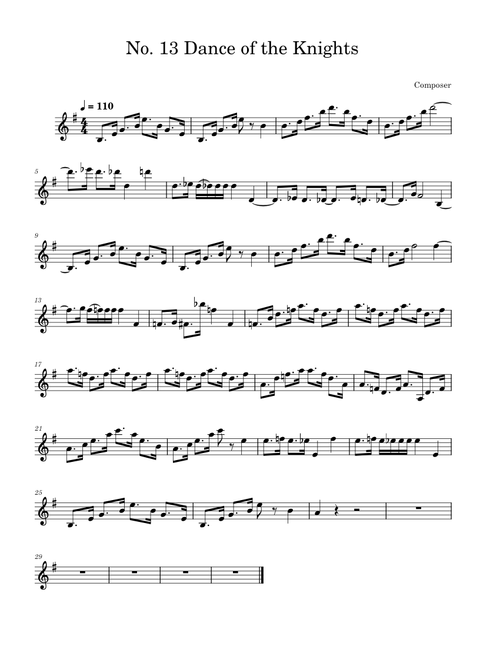 Romeo and Juliet, Op 64, No 13, Dance of the Knights – Sergei Prokofiev No.13 Dance of the Knights - Sergei Prokofiev