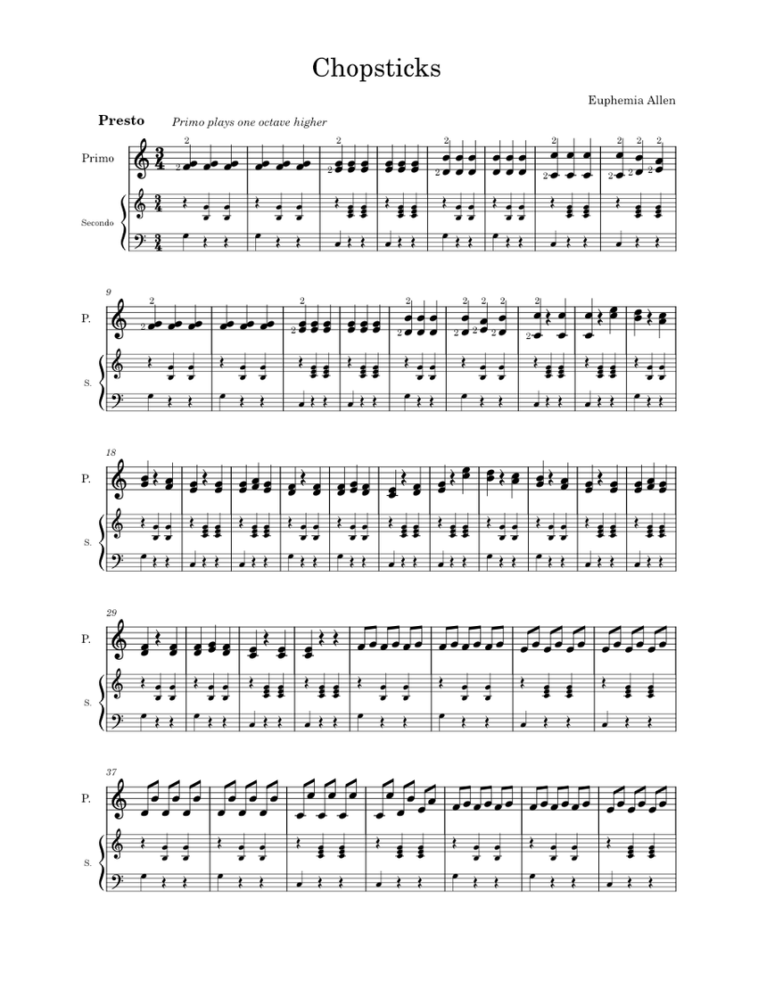 Chopsticks for beginners piano cheap