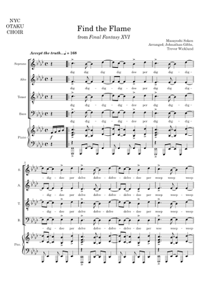 Final Fantasy XVI - Find the Flame (solo piano arrangement) Sheet