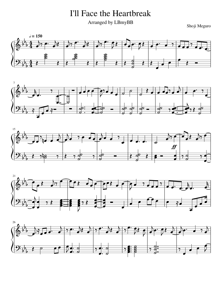 I'll Face the Heartbreak (Persona 4 Medley) Sheet Music for Piano