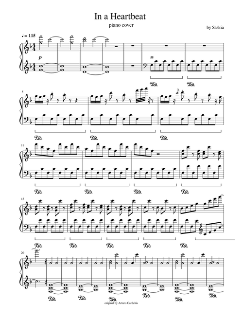 In a Heartbeat (piano cover)