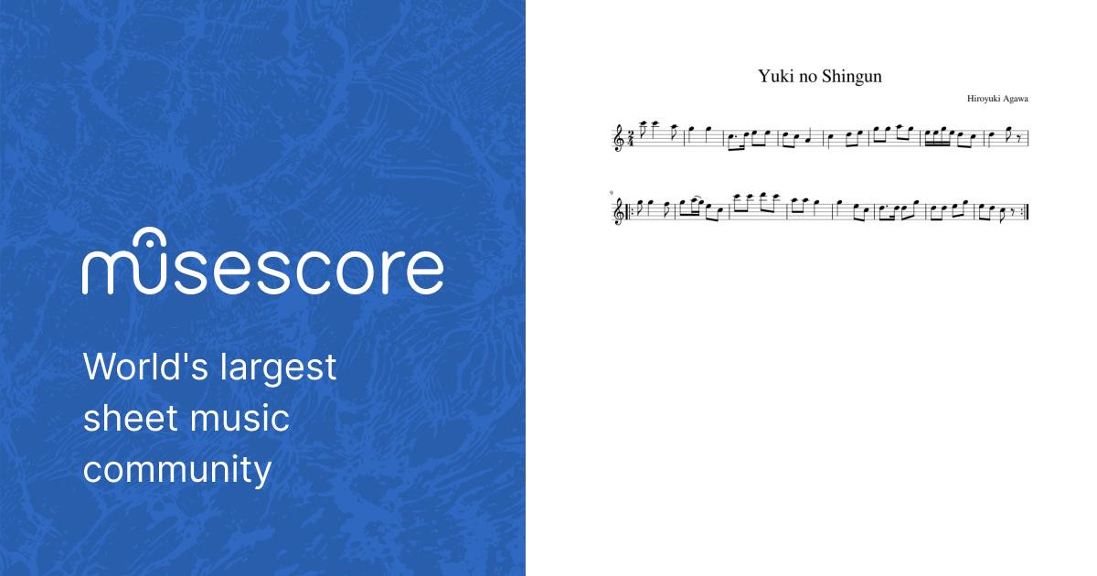 Yuki no Shingun Sheet Music for Piano (Solo) Easy